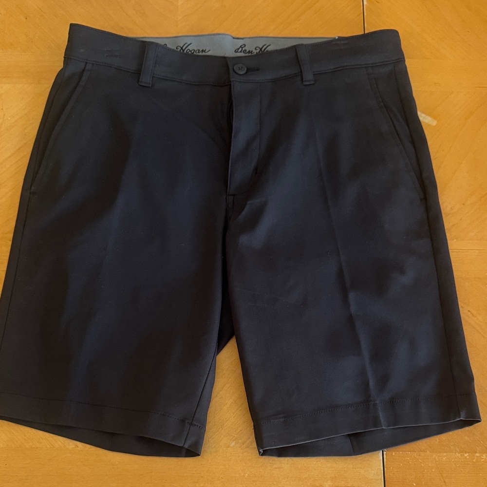 Hogan Men's Black Flat-Front Shorts